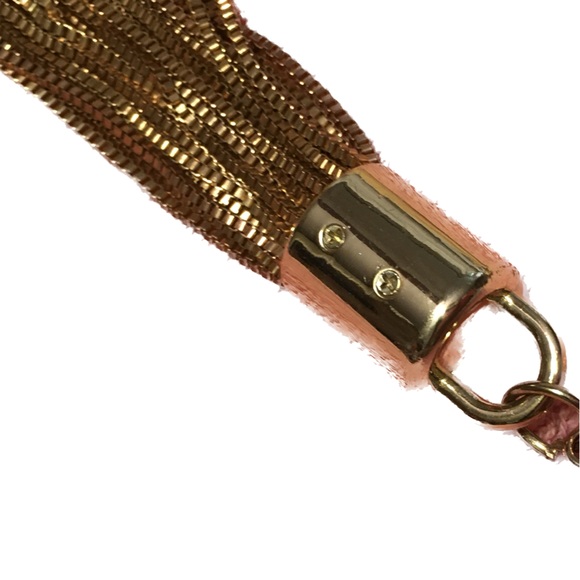 TASSEL GOLD TONE METAL CHAIN CHARMS KEY FOB UNBRANDED - Picture 4 of 9